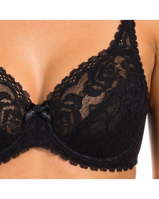 Playtex Black Flower Elegance Underwire Bra P0Dc8