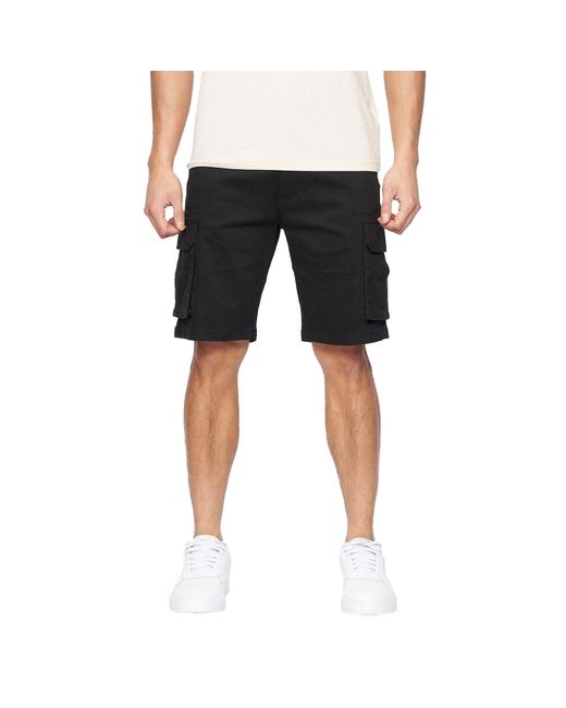 Crosshatch Black Frentons Cargo Shorts for men