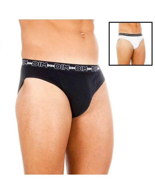 Dim Black Pack-2 Slips Cotton Streech Breathable Fabric D06595 for men