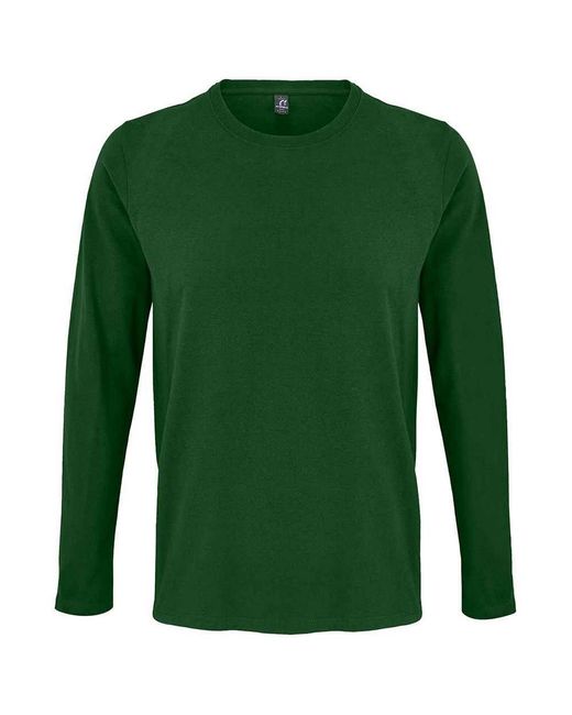 Sol's Green Imperial Long Sleeve T-Shirt (Bottle) for men