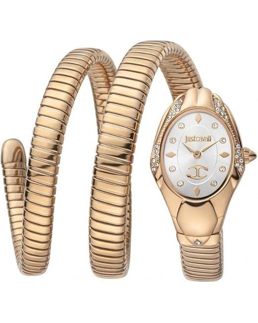 Just Cavalli Metallic Snake Dial Watch