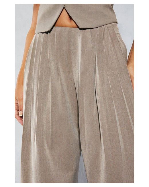 MissPap Gray Tailored Oversized Pleat Detail Trousers