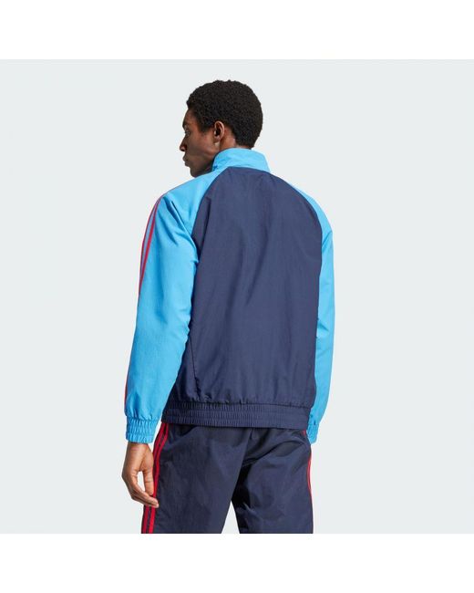 Adidas Originals Blue Arsenal Woven Track Top for men