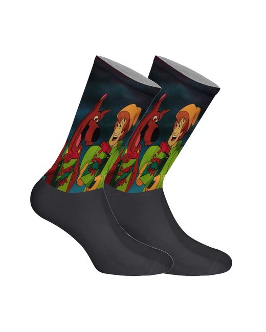 Jenes Socks Blue Elastic Printed Long