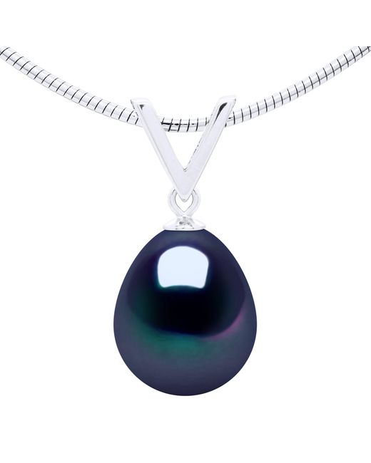 Ateliers Saint Germain Blue Necklace Semi Rigid Real Cultured Freshwater Pearl Pear 10-11 Mm