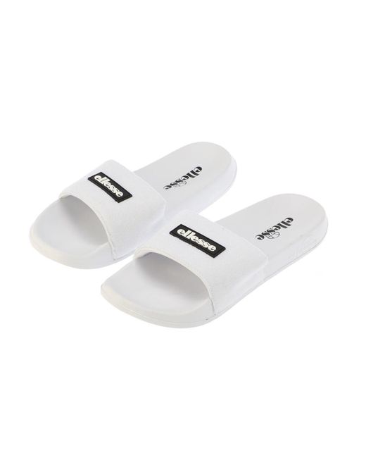 Ellesse White Laxxes Open Toe Slide Sandals for men