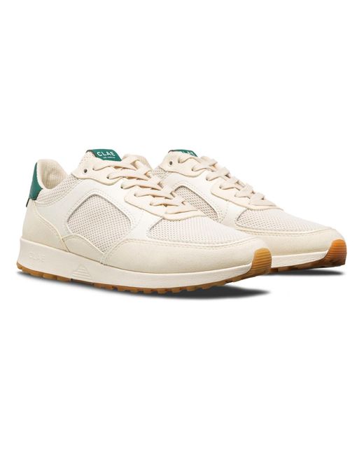 CLAE White Adults Low Top Trainers for men