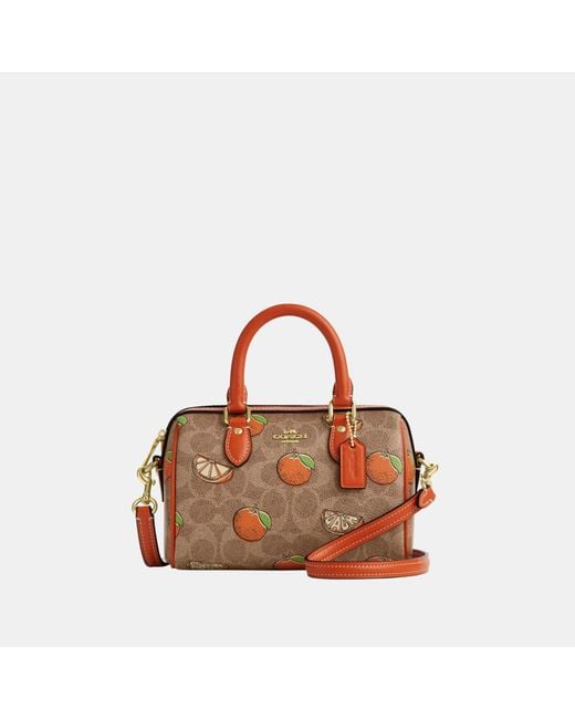 COACH Brown Mini Rowan Crossbody
