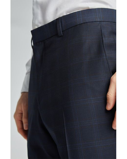 Ted Baker Blue Slim Fit Suit Trousers for men
