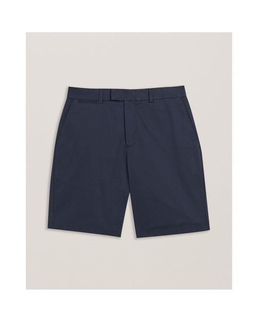 Ted Baker Blue Geometric Patterned Bermuda Shorts for men
