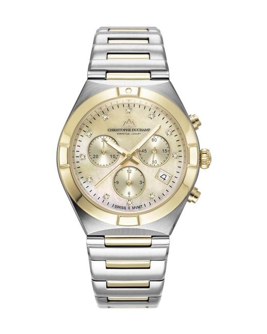 Christophe Duchamp Metallic Champagne D'Orsay Watch 38Mm