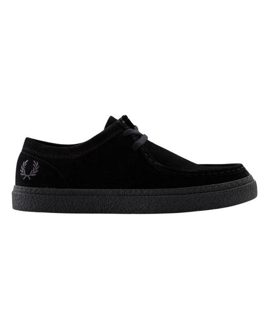 Fred Perry Black Adult Dawson Suede Low Walking Shoes