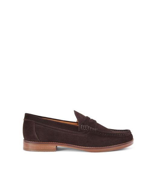 KG by Kurt Geiger Brown Suede Francis Loafers for men