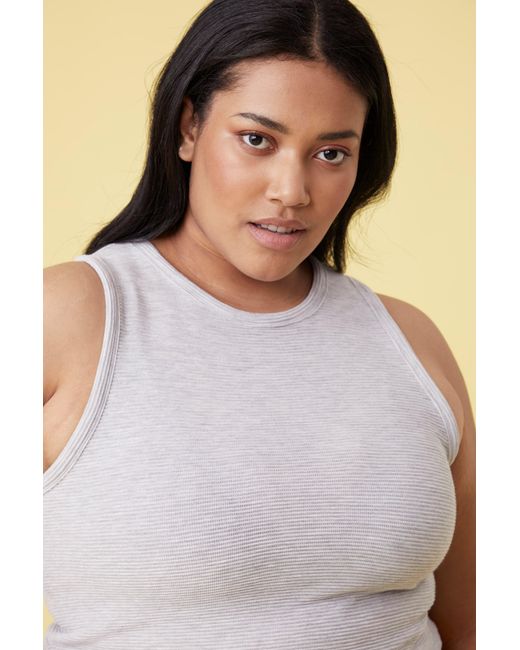 Mountain Warehouse Gray Ribbed Tank Vest Comfy Stretchy Casual Crop Top