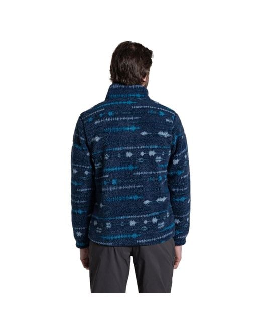 Craghoppers Blue National Trust Rawthey Landscape Fleece Top for men