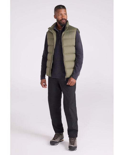 Mountain Warehouse Green 'Stratus' Extreme Down Padded Gilet Water Resistant Body Warmer Jacket Polyamide for men