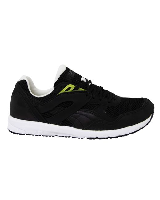 PUMA Black Future R698 Lite Stealth Textile Lace Up Trainers 355642 01 for men