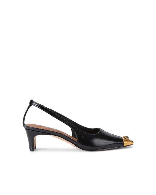 Kurt Geiger Black Patent Leather Regent Low Open Pumps
