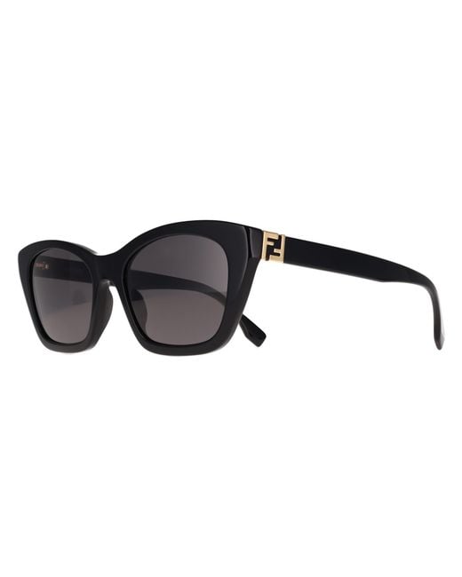 Fendi Black Rectangle Shiny Smoke Fe40205I Forever
