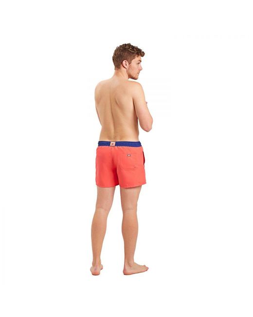 Munich Red Coral Boxer Swim Trunks for men