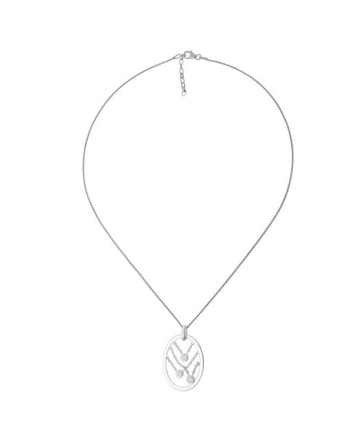 Orphelia White 925 Sterling Chain With Pendant