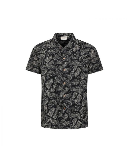 Mountain Warehouse Strandshirt Met Korte Mouwen (zwart/crème) in het Black voor heren