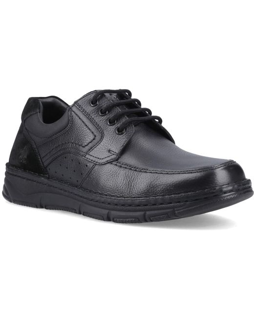 Hush Puppies Black Franklin Lace Up Leather Loafers for men