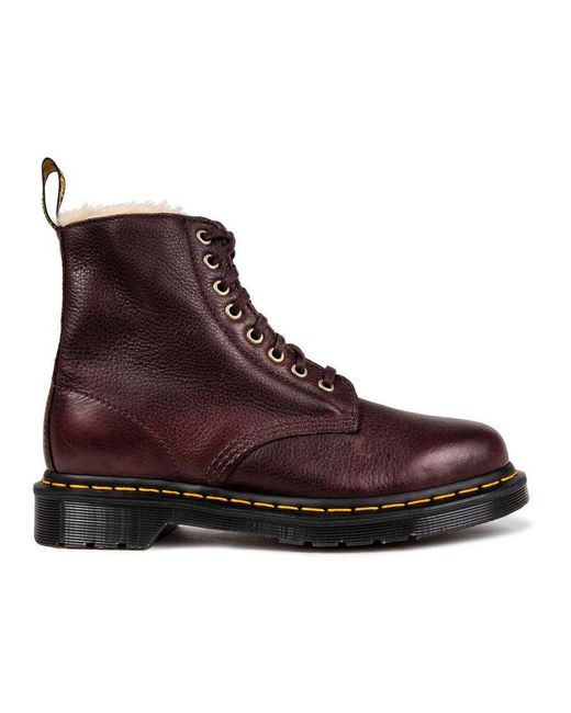 Dr. Martens Brown 1460 Pascal Fur Boots