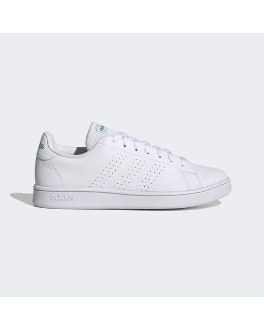 Adidas White Advantage Base Shoes for men