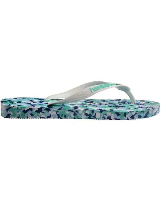 Havaianas Blue Brasil Camo Patterned Flip Flops