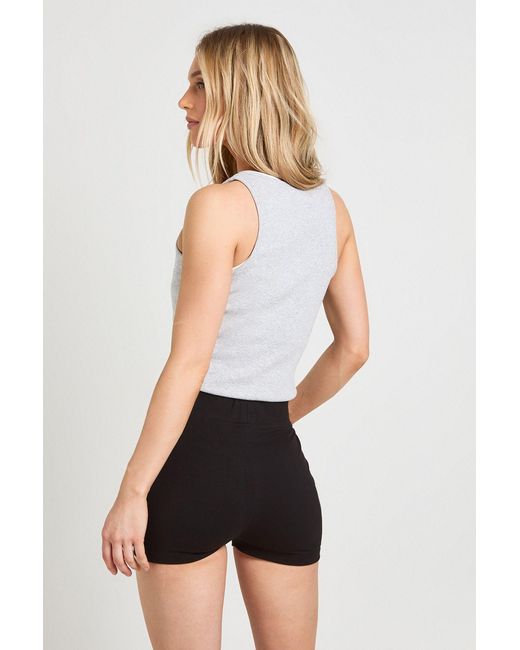 Boohoo White Petite Basic Shorter Length Cycling Short