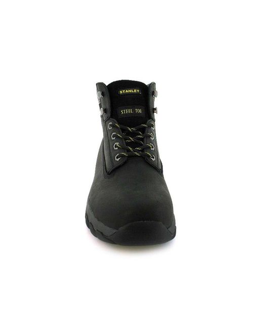 Stanley Black Safety Boots Hartford Leather Lace Up Nubuck for men