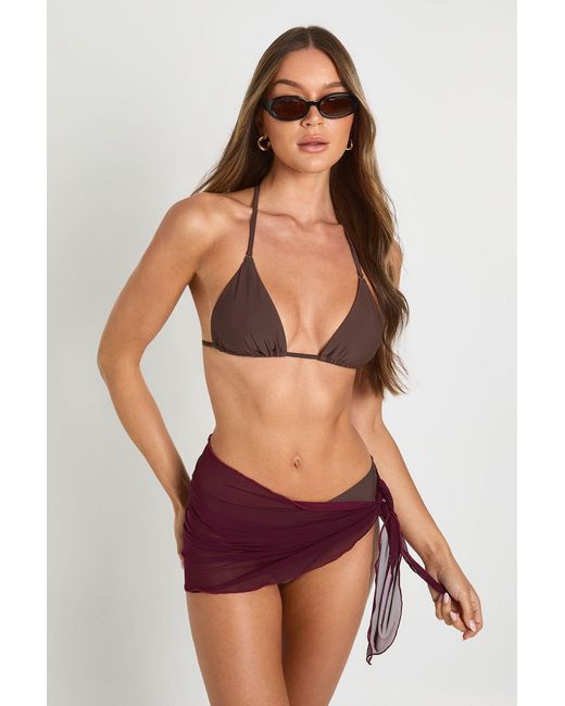 Boohoo Red Mini Beach Sarong