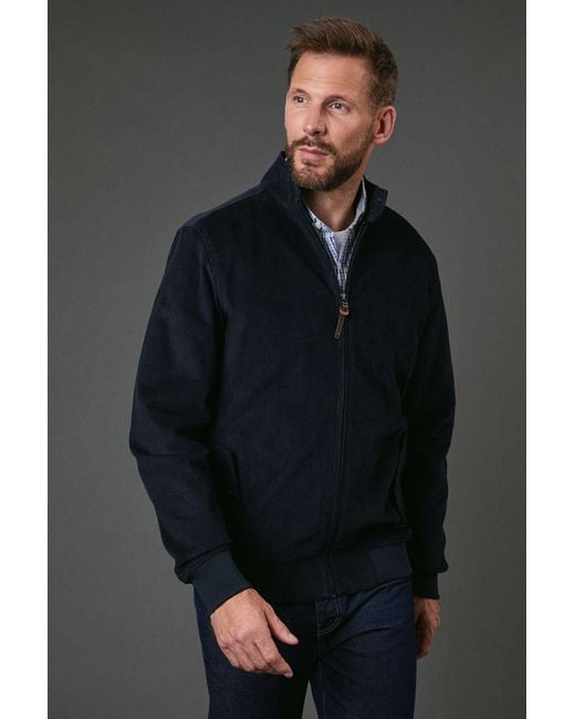 MAINE Gray Cord Harrington Jacket Cotton for men