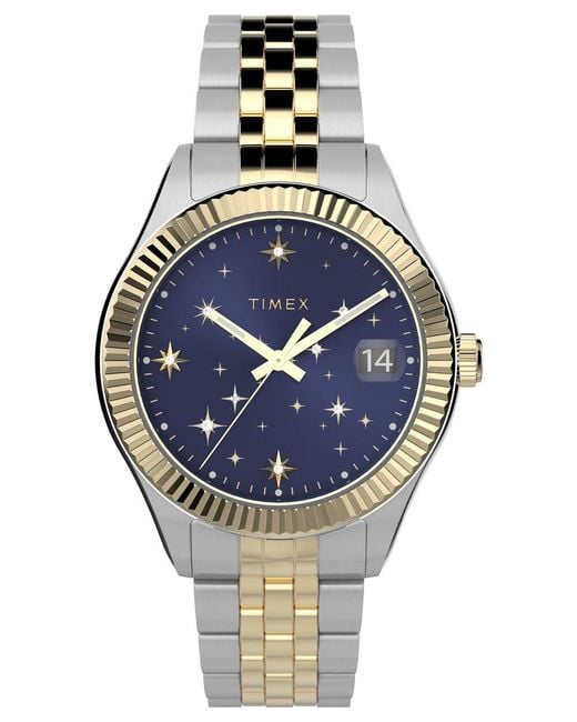 Timex Metallic Traditional Watch Tw2W21800 Stainless Steel