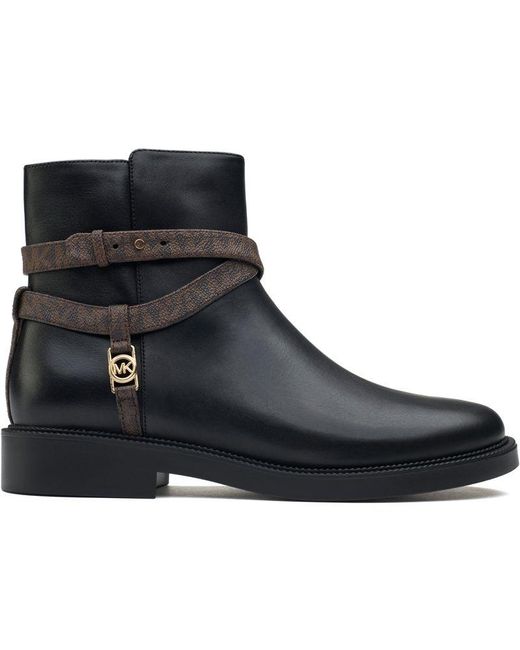 Michael Kors Black Abigail Flat Ankle Boots