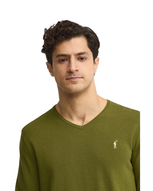 POLO CLUB Green V-Neck Sweater Pullover11 for men