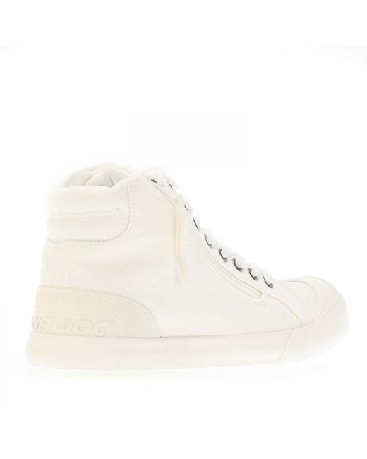 Rocket Dog White Jazzin Hi Canvas Pumps