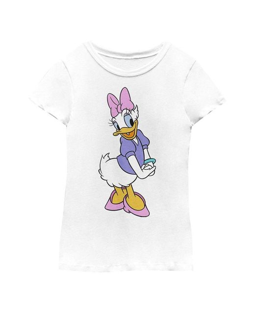 Disney White Ladies Classic Daisy Duck T-Shirt ()