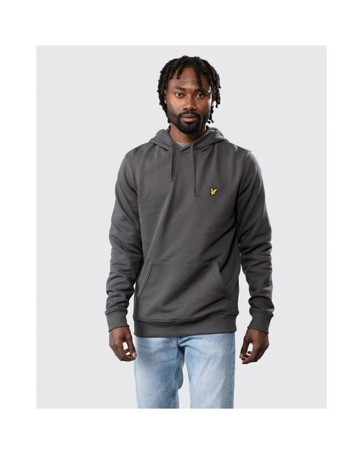 Lyle & Scott Gray Pullover Hoodie Ml416Vog for men
