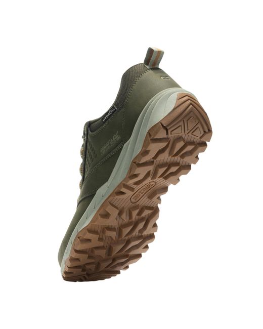 Regatta Green Amble Waterproof Low Cut Walking Shoes (Dark Khaki/Wood) for men