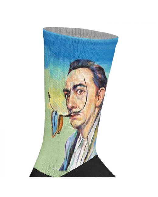 Jenes Socks Blue Elastic Printed Long