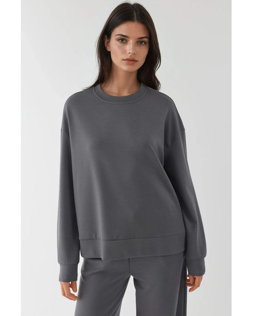 Hiccup Gray Modal Touch Basic Sweatshirt