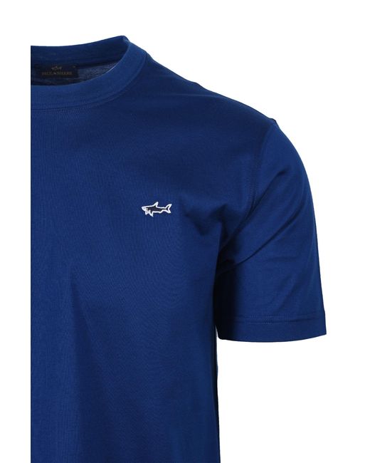 Paul & Shark Blue Badge T-Shirt Cotton for men