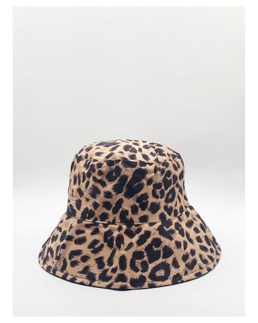 SVNX White Leopard Print Reversible Bucket Hat