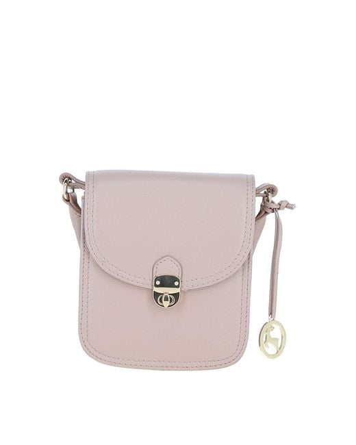 Ashwood Leather Pink Elegant Crossbody Bag With Twist Lock