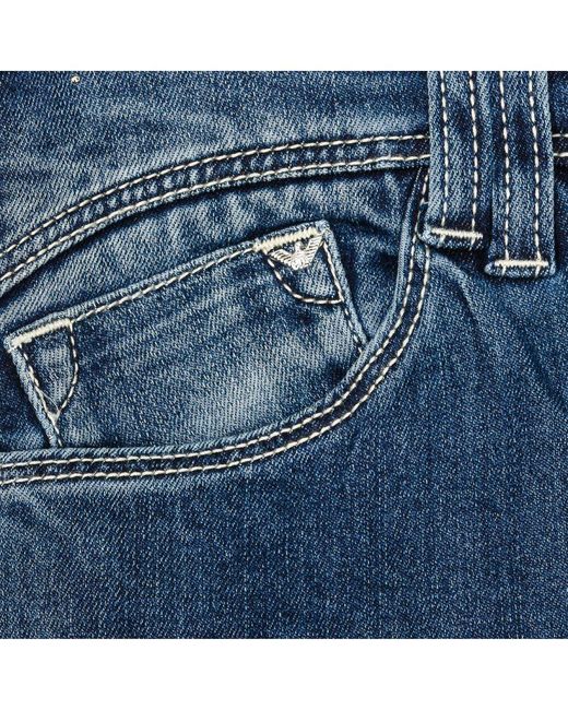 Armani Blue S Long Skinny Fit Jeans C5j28-8k Cotton