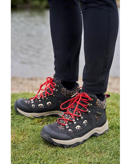 Mountain Warehouse Blue 'Adventurer' Printed Waterproof Boots Eva Footbed Outdoors Hiking Trekking Shoes