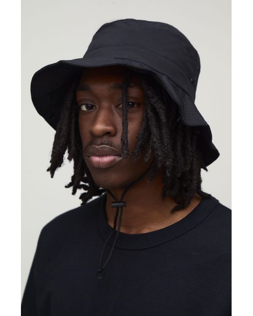 BoohooMAN Black Packable Bucket Hat for men
