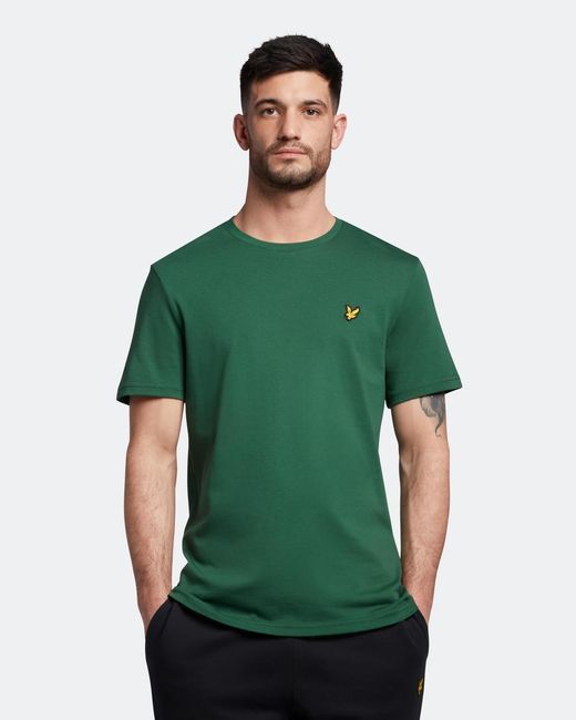 Lyle & Scott Green Plain T-Shirt for men